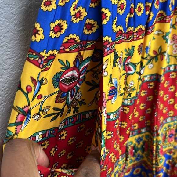 Marisa Christina Classic Women’s Red Blue Yellow A-Line Shorts Sz M Boho Chic - Picture 5 of 8